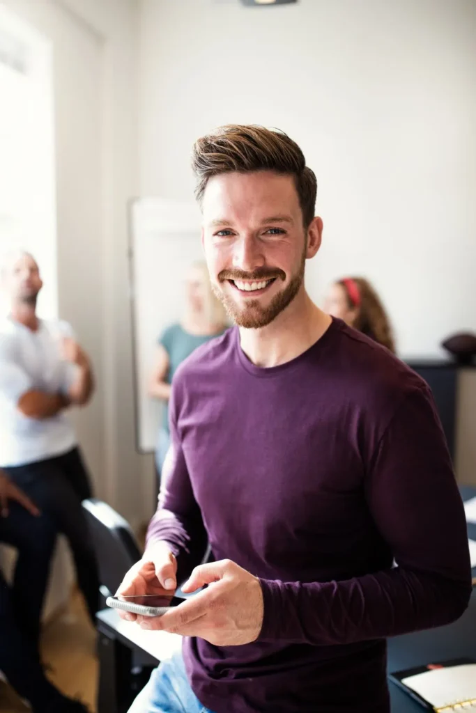 Man smiling after receiving heroin treatment in Lake Forest at VRC