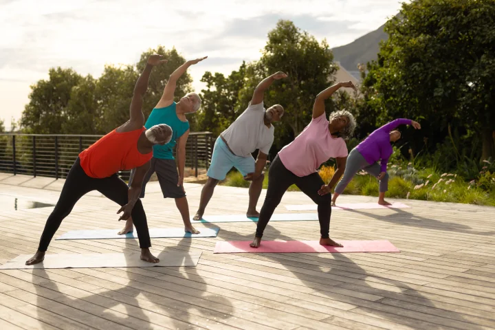 multiracial seniors exercising on mats over hardwo 2026 01 09 08 35 43 utc | Voyager Recovery Center
