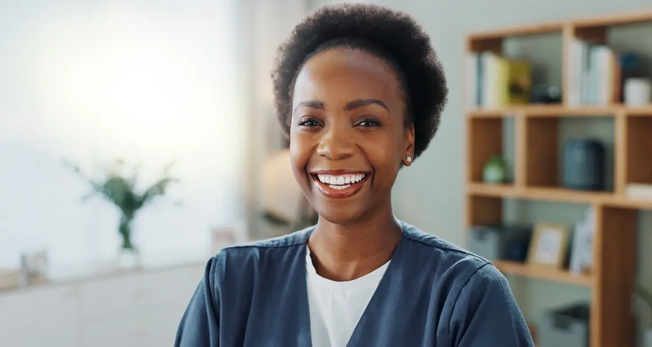 black woman nurse and happy face in nursing home 2026 01 09 11 45 23 utc Large | Voyager Recovery Center